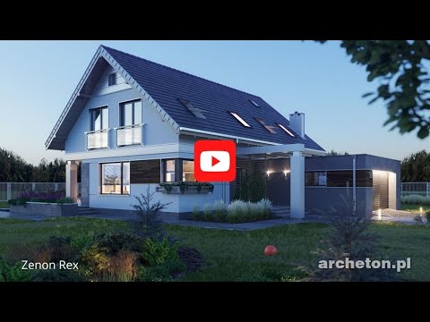 Projekt domu Zenon Rex - archeton pl - z użytkowym poddaszem 232,9 m2