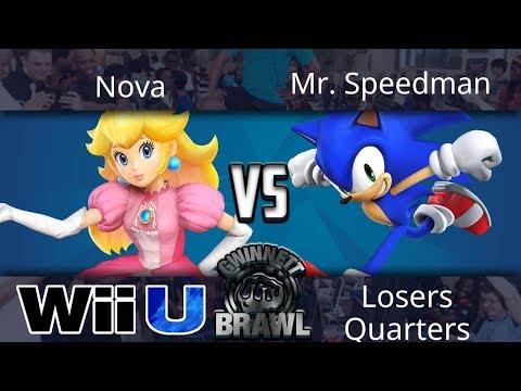 Gwinnett Brawl September 2018 - Nova(Peach) vs Mr.Speedman(Sonic) - Smash 4 Losers Quarters