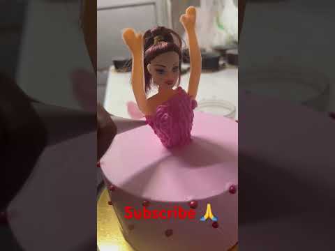 Baby princess pink doll cake design and decoration please #cake #sweetcake