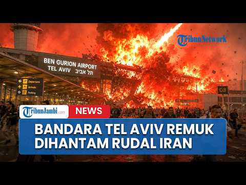 Bandara Tel Aviv Kacau! Kondisi Bangunan Remuk Dihantam Rudal Iran