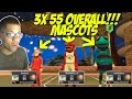 3x MASCOTS ATTEMPT 55 OVERALL CHALLENGE AT THE PARK MUST WATCH NBA 2K17 MYPARK CRAZY GAMEPLAY