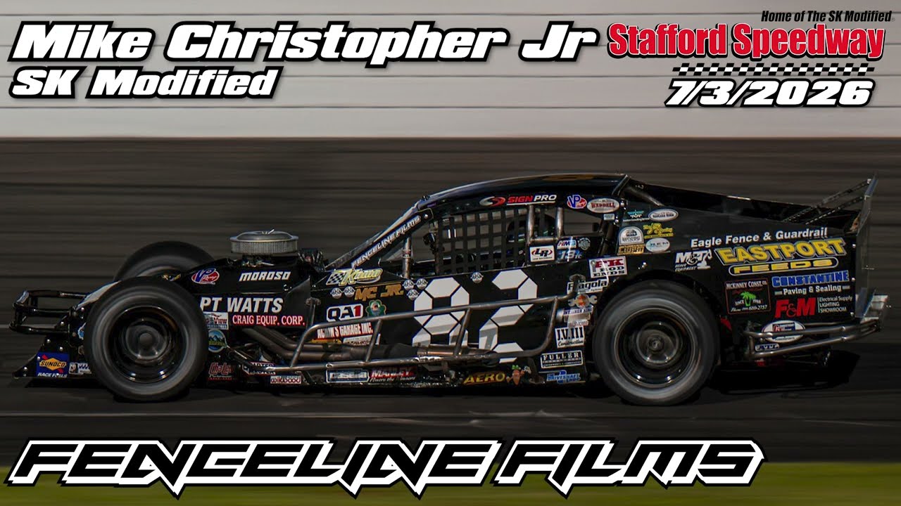 Mike Christopher Jr at SK Modified Stafford Speedway