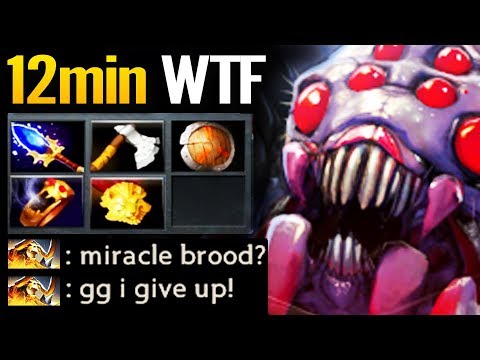 Miracle- World Fastest Aghanim's Scepter 1st Item Build - Broodmother Pro Tip Farm Dota 2
