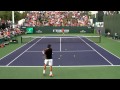 Roger Federer Practice 2014 BNP Paribas Open Part 1