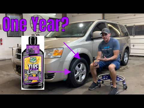 Turtle Wax Mister Cartoon Acrylic Tire Coating Test And Review!! One YEAR Of Protection??