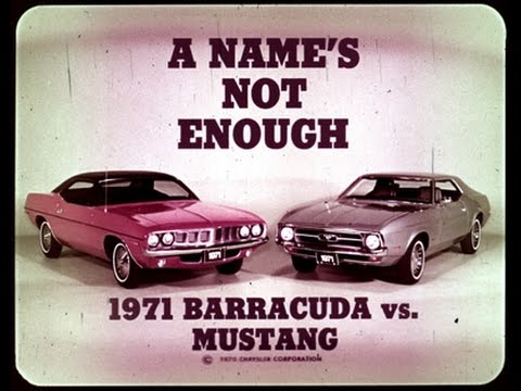 1971 Plymouth Barracuda / Cuda vs. Ford Mustang Dealer Promo Film