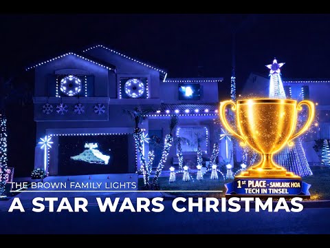 A Star Wars Christmas Lightshow. The neighbors asked for "bigger" so we did this...