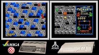 A500 vs Atari ST : PAC-MANIA (Side by side comparison)