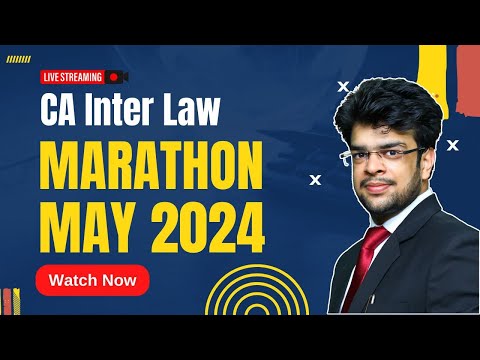 🔥MAY 2024 LAW MARATHON (New Syllabus) - 🔴LIVE | Companies Law | CA Inter | CA Harsh Gupta