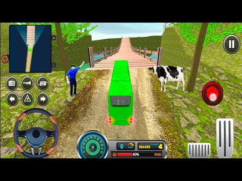 Off-road Coach Green Bus Driving Simulator - Uphill Mountain Passengers Transport Game - Android