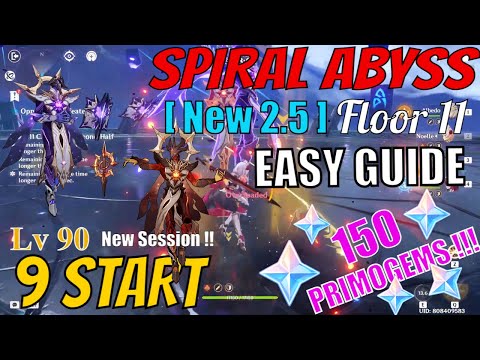 [New 2.5] Spiral Abyss Floor 11 Genshin Impact - EASY GUIDE