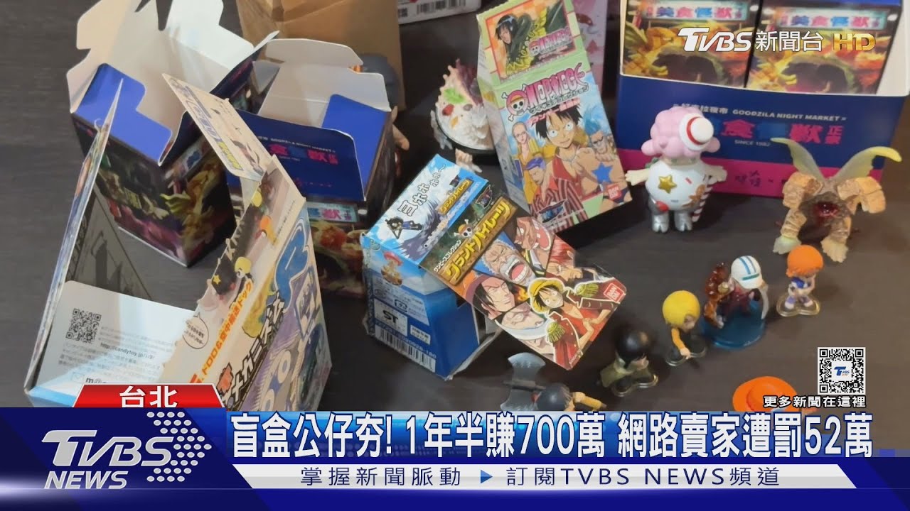 盲盒公仔夯!1年半賺700萬 網路賣家遭罰52萬