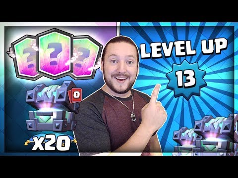 OPENING 20x LEGENDARY KINGS CHEST!! MAX LEVEL UNLOCKED!! Clash Royale Chest Opening