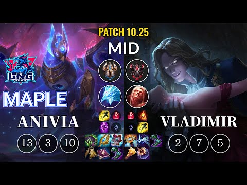 LNG Maple Anivia vs Vladimir Mid - KR Patch 10.25
