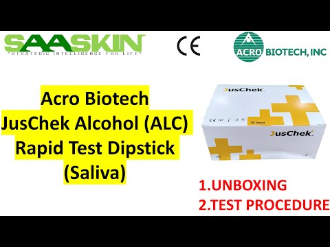 Acro Biotech JusChek Alcohol (ALC) Rapid Test Dipstick (Saliva) | Cat No - #DAL-801 | Medical IVD |