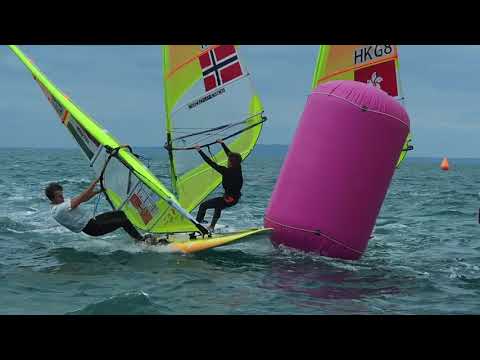 RSX 2020 Windsurfing World Championships DAY 3 highlights - More Wind!