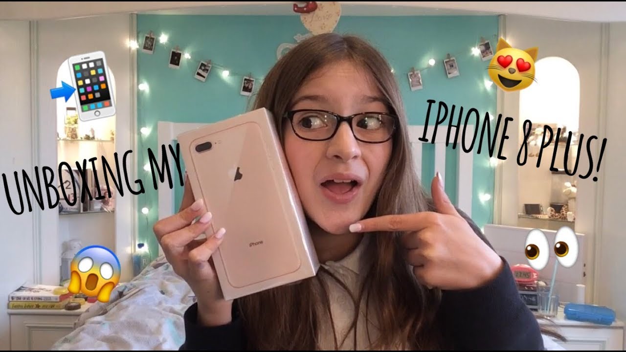 UNBOXING MY NEW IPHONE 8 PLUS!