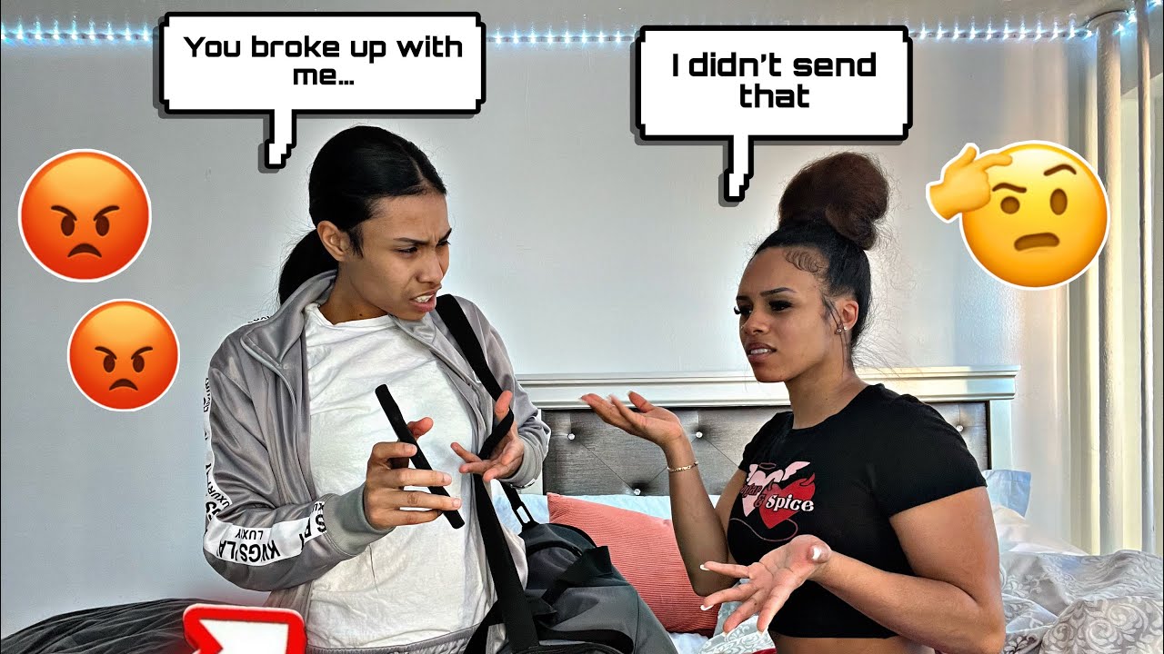 Stealing My Girlfriend Phone And Texting Myself A Break Up Message *She Wouldn’t Let Me Leave*