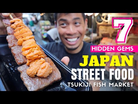 築地魚市場 新的和隱藏的珍品 日本街頭食品 (Tsukiji Fish Market New & Hidden Gems Japanese Street Food)
