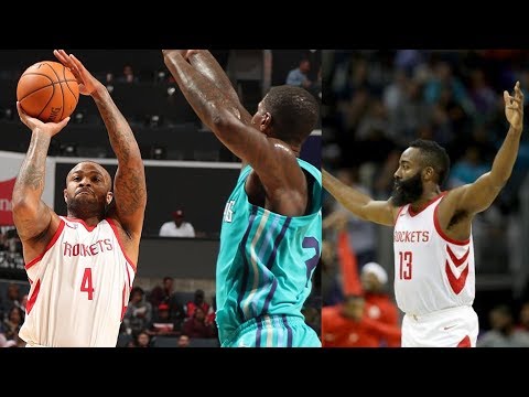 James Harden Triple Double! Rockets Make 22 Threes! Rockets vs Hornets 2017-18 Season