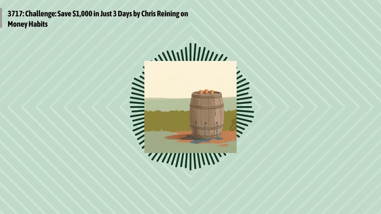 3717: Challenge: Save $1,000 in Just 3 Days by Chris Reining on Money Habits | Optimal Finance...