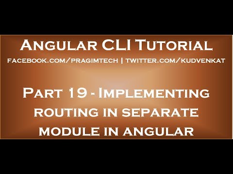 Implementing routing in separate module in angular