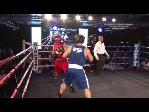 Bout 7 - Paul Thomson vs. Kevin McNeill - IFS White Collar Boxing Hong Kong 2nd Mar 2013