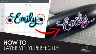 HOW TO LAYER VINYL DECALS PERFECTLY and add registration marks in Cricut Design Space | EASY!