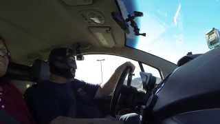 preview picture of video 'Luchador Leaves $6 Quechan Indian Parking Lot neighboring Los Algodones, Mexico, 10 July 2014'