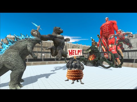 King Kong Death Run Rescue Little Monkey from Colossal Titan - ARBS