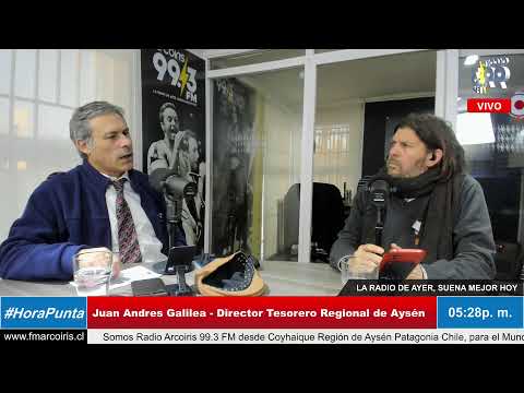 🔴 #EnVivo en #HoraPunta Juan Andres Galilea - Director Tesorero Regional de Aysén