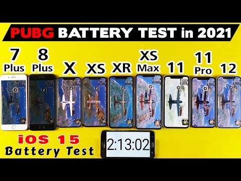 iOS 15 PUBG Battery Drain Test | iPhone 7 Plus vs 8 Plus vs X vs XS / XR / XS Max / 11 / 11 Pro / 12
