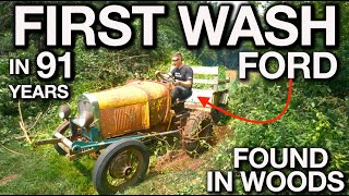First Wash in 91 Years: Ford Model A Found in Woods and Start Up!