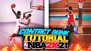HOW TO GET CONTACT DUNK ANIMATIONS EASILY ON NBA 2K21! DUNK ON EVERONE USING THIS METHOD!