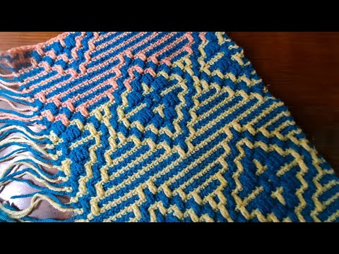 Mosaic Crochet Pattern #46 Dahlia's Diamonds-Half Diamond Chart 3- MULTIPLE 20 + 4