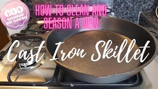 HOW TO SEASON NEW CAST IRON SKILLET ON STOVETOP.TIPS on how to take care of Cast Iron.