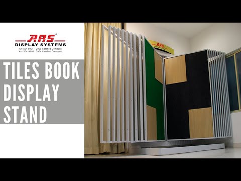 Brown / black free standing unit ars book tiles display syst...