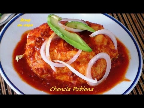 Comida mexicana CHANCLAS POBLANAS receta fácil - Mexican Recipe / Rony en casa