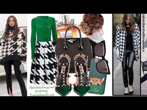 TENDENCIAS EN ESTAMPADO! Moda 2022 COMBINA ESTAMPADO PATA DE GALLO LOOKS VERSÁTILES FASHION 23