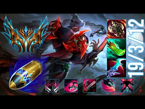 TOP 1 CHALLENGER Guides How to Play Zed MID & Carry + Best Build/Runes Season 13 Patch 13.18