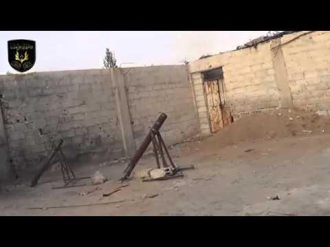 استهداف مقرات النظام بقذائف الهاون محلي الصنع من قبل سرايا الحسن والحسين على جبهة البيرقدار في ريف دمشق