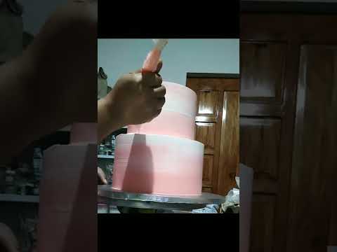 Wedding Cake peach motif @keziahscakehaus