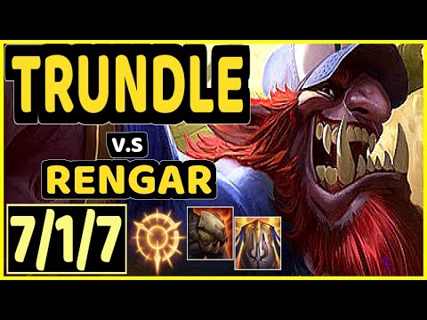 SKEANZ (TRUNDLE) vs RENGAR - 7/1/7 KDA JUNGLE GAMEPLAY - EUW Ranked GRANDMASTER