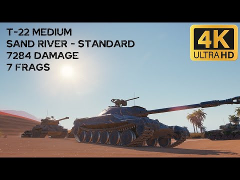T-22 medium 7,3k damage 7 frags on Sand River - World of Tanks