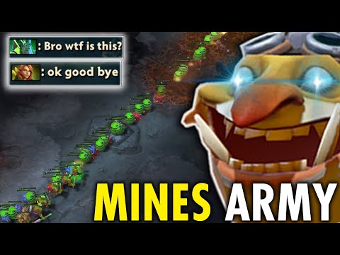 How to 100% Win with Techies?? WTF EPIC Sh*t Mines Army from BASE TO BASE!!