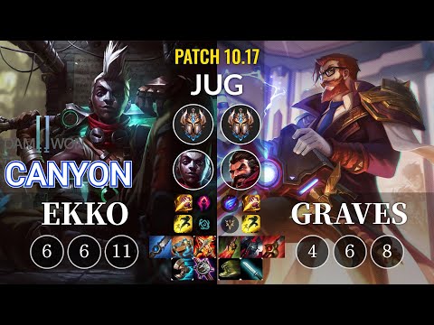 DWG Canyon Ekko vs Graves Jungle - KR Patch 10.17