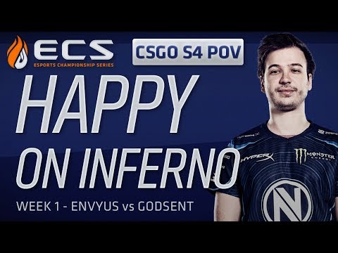 EnVyUs Happy vs GODSENT on Inferno (ECS CS:GO S4 POV)