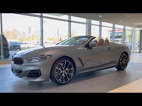 2023 BMW 840i xDrive M Sport Convertible in Skyscraper Grey Metallic w/ Fiona Red Interior