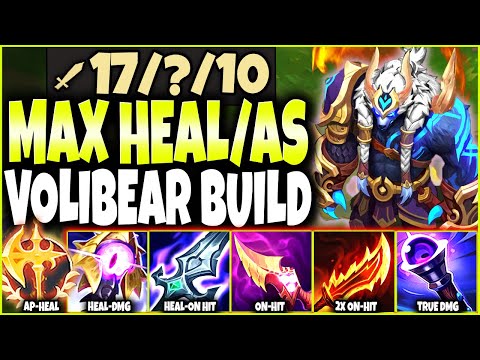 MOST GAME BREAKING VOLIBEAR BUILD EVER ~ MAX AP HEAL/ATTACK SPEED 🔥 LoL Top Volibear s12 Gameplay