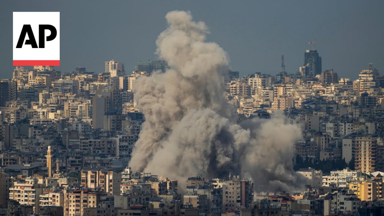 Video captures Israeli airstrikes hitting Beirut's southern suburbs